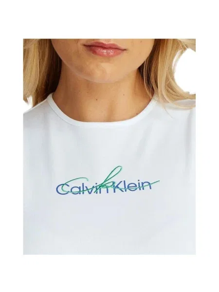 Tricou Calvin Klein Jeans alb