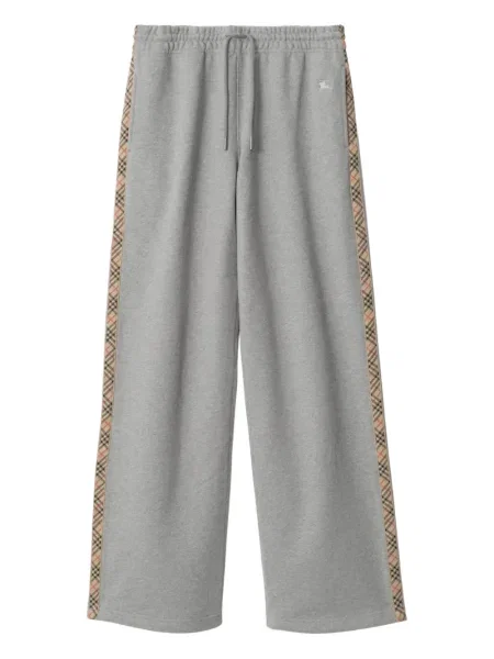 Pantaloni Burberry în carouri gri