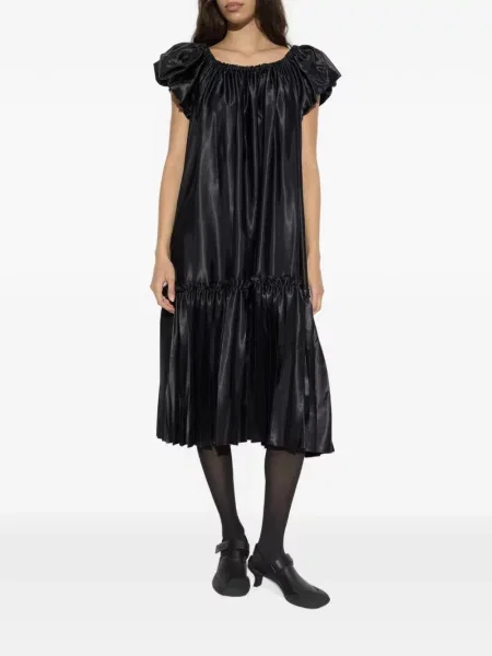 Rochie midi Noir Kei Ninomiya din satin negru