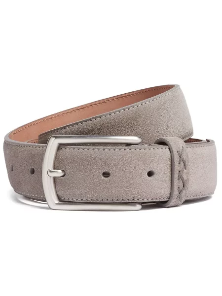 Curea Zegna din piele de căprioară gri