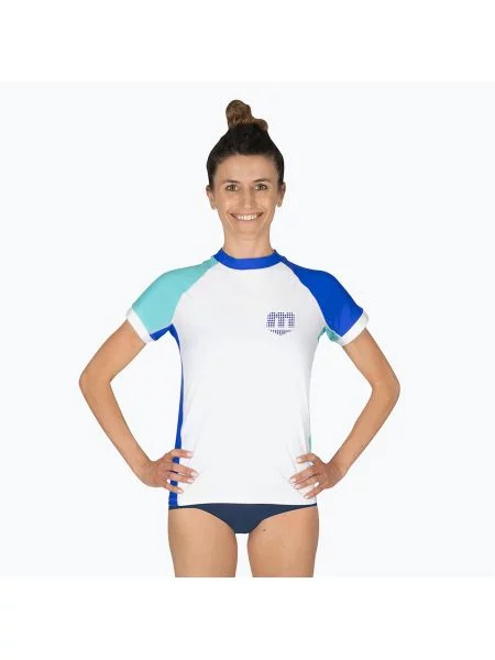 Koszulka do pływania Mares Rashguard Shield white biała