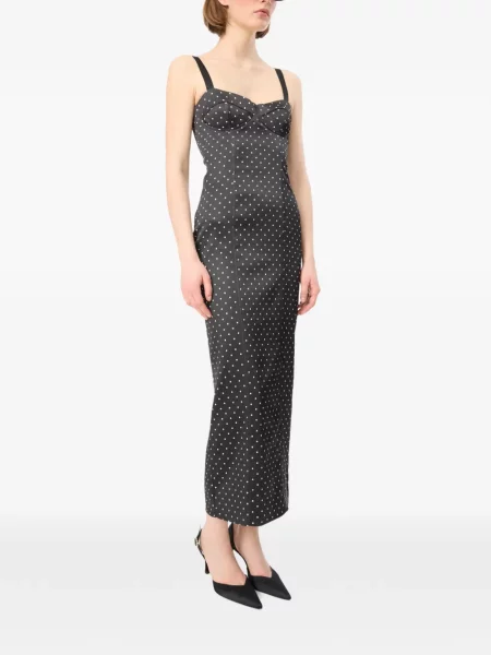 Rochie midi Rotate Birger Christensen din satin negru