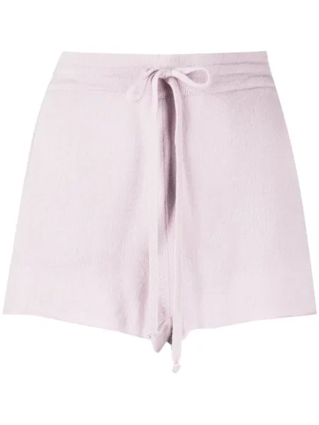 Pantaloni scurți Teddy Cashmere cu broderie din cașmir teddy violet