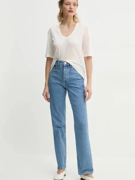 Футболка з домішкою льону By Malene Birger AMARINGA бежевий