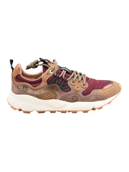 Sneakersy Flower Mountain skórzane w kwiatki czerwone