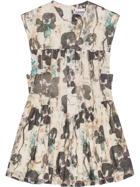 Rochie Ganni cu model floral cu imagine de costum