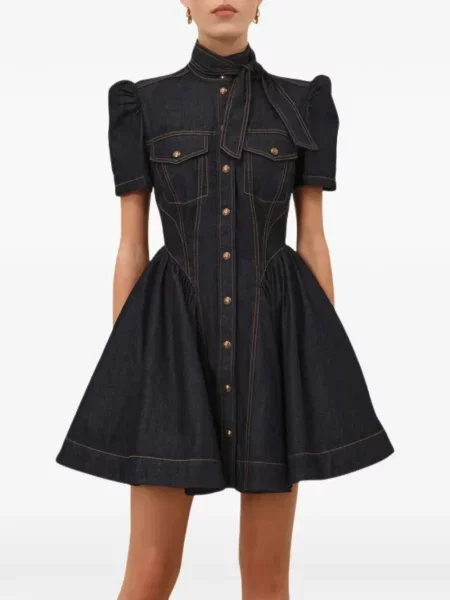 Rochie din denim Zimmermann albastru