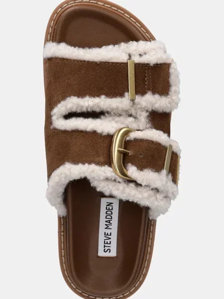 Замшевые шлепанцы Steve Madden коричневые