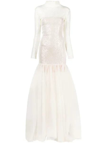 Rochie Atu Body Couture cu paiete alb