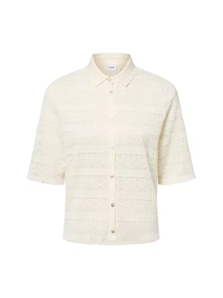 Nümph Bluzka Nuvilora wykonana z koronki Kobiety przezroczyste|biały|wielokolorowy wypukły wzór tkaniny S biała