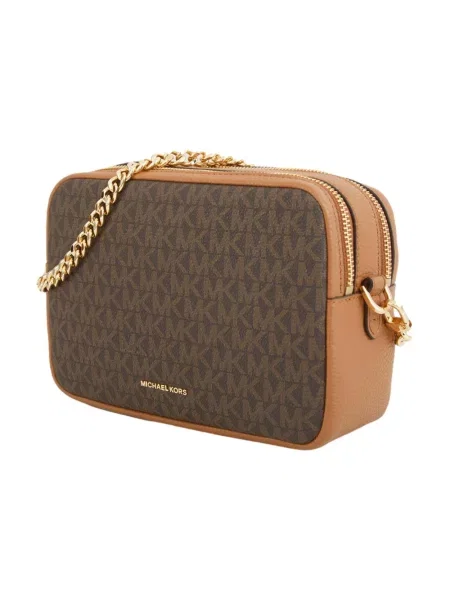 Torebka crossbody Michael Michael Kors z logo brązowa