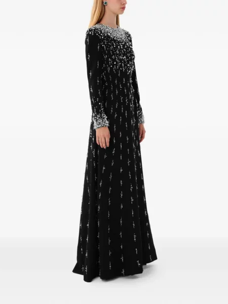 Lung rochie maxi Dina Melwani negru
