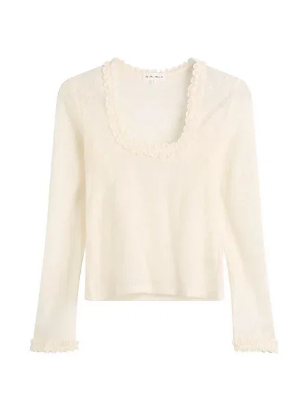 Top My Mum Made It koronkowy biały