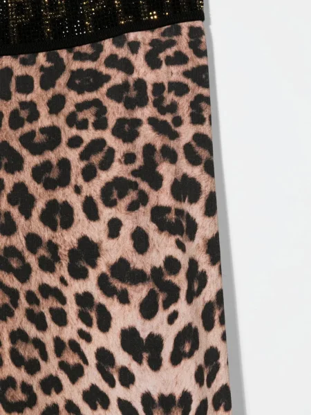Legginsy dziecięce Philipp Plein brązowe