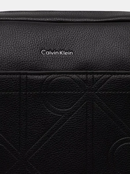Calvin Klein Torba na laptopa Xl Emblem Aop czarny