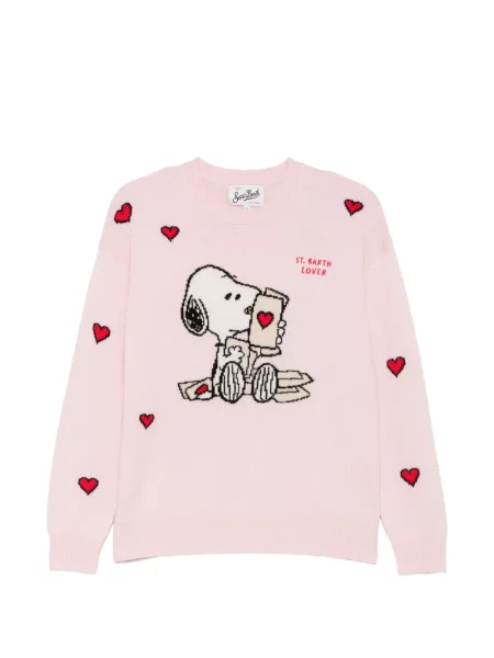 Pulover Mc2 Saint Barth cu motiv cu inimi roz