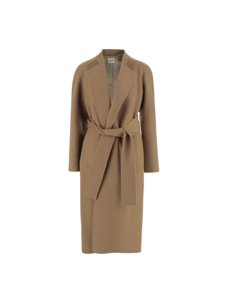 Płaszcz Khaite wełniany dwustronny brązowy