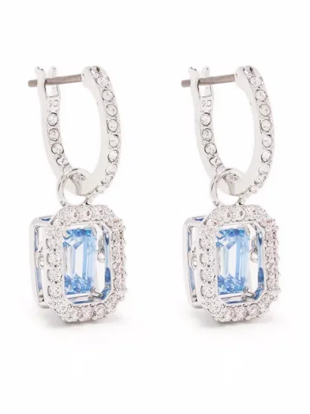 Cercei Swarovski argintiu