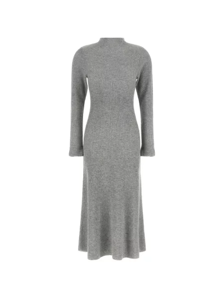 Rochie midi Fabiana Filippi tricotate evazată gri