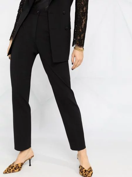 Kalhoty s vysokým pasem Dolce & Gabbana s vysokým pasem černé