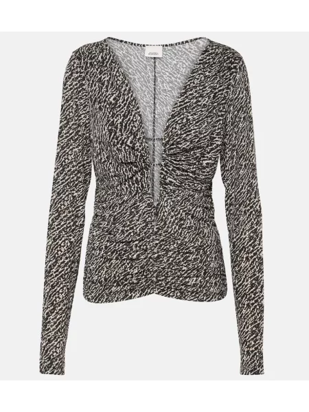 Top Isabel Marant cu imagine din jerseu
