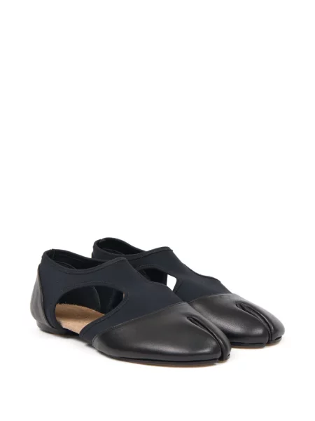 Balerini Maison Margiela din piele negru