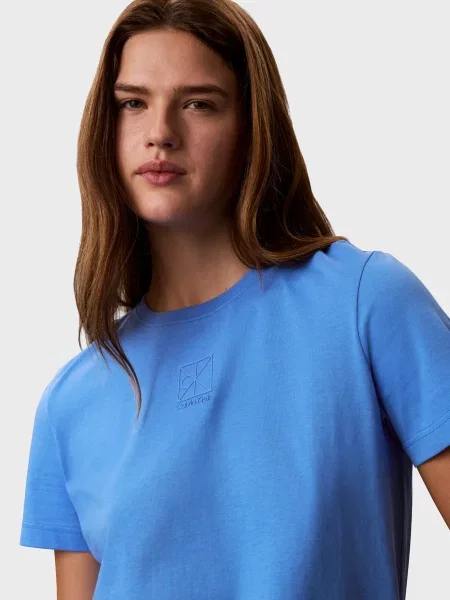Футболка Calvin Klein из джерси голубая