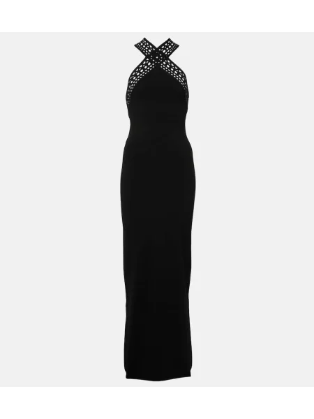 Rochie Alaïa cu gât halter negru