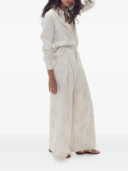 Pantaloni Lanhtropy cu model floral cu imagine