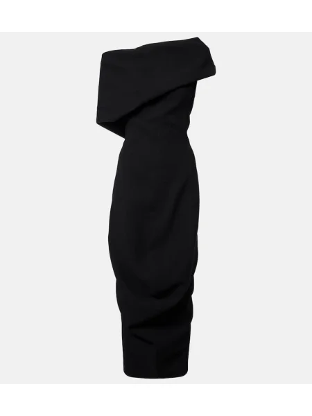 Rochie midi Jacquemus până la genunchi cu un umăr gol de costum negru