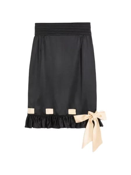 Fustă midi Valentino Garavani din satin negru