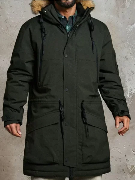 Sinsay Bunda puffer s kapucí zelená