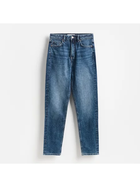 Reserved LADIES` JEANS TROUSERS tmavomodrá