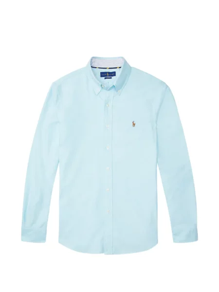 Tricou polo Polo Ralph Lauren cu glugă cu blană cu broderie roșu