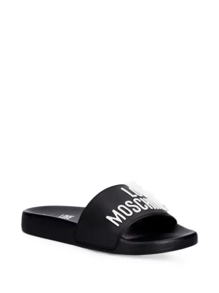 Papuci Love Moschino cu autograf negru