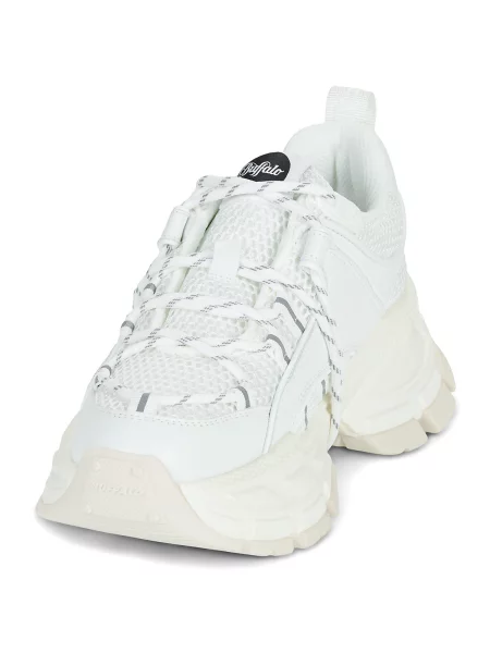 Pantofi Buffalo din dantelă alb