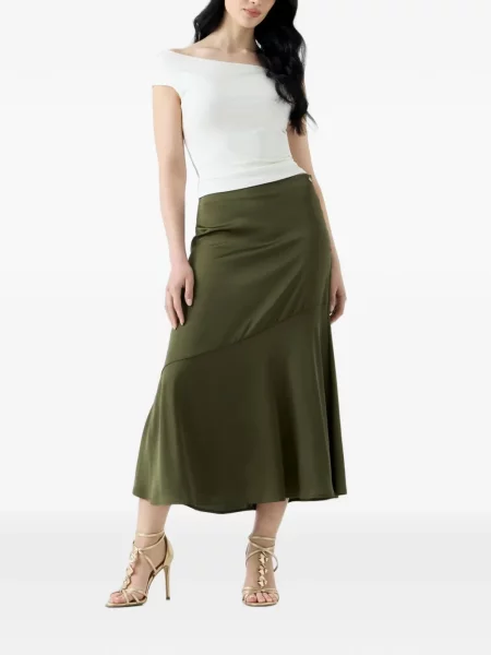 Fustă Guess din satin verde
