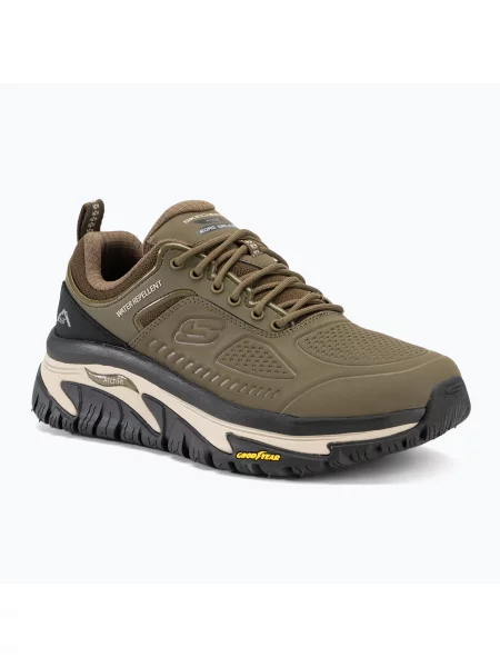 Boty SKECHERS Arch Fit Road Walker Recon olive/black černé