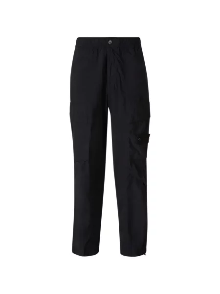 Pantaloni Stone Island cu strasuri negru