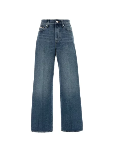 Blugi cu picior larg Calvin Klein albastru