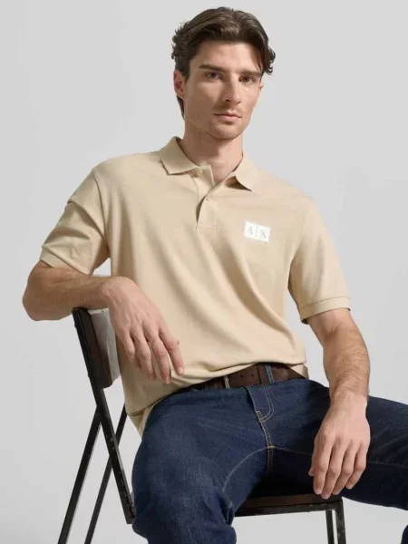 Koszulka polo o kroju regular fit z listwą guzikową Armani Exchange