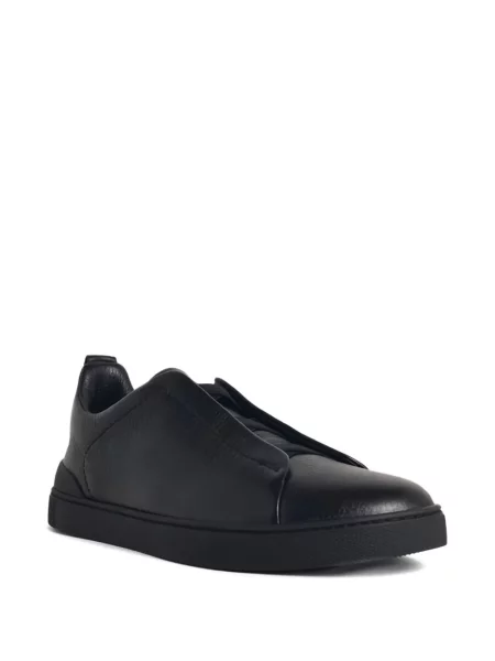 Кожени маратонки Zegna черно