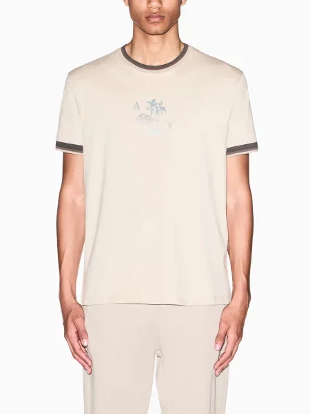 Футболка Armani Exchange бежевий