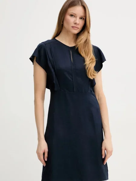 Obleka BOSS mornarsko modra