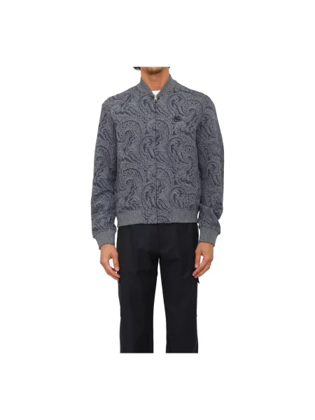 Kurtka bomber Etro z logo niebieski