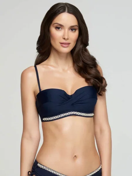 Верх купальника Push Up синій