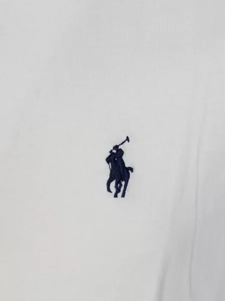 Ленен пуловер Polo Ralph Lauren бродиран синьо