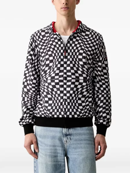 Geacă Sprayground cu glugă cu imagine negru