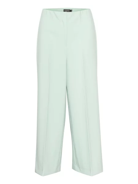 SOAKED IN LUXURY Pantaloni cutați Corinne mentă verde