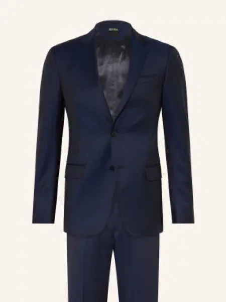 Zegna Garnitur O Kroju Extra Slim Fit blau granatowy